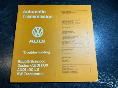 VW 010 Automatic Transmission Manual VW Bus Van Rabbit Scirocco, View more