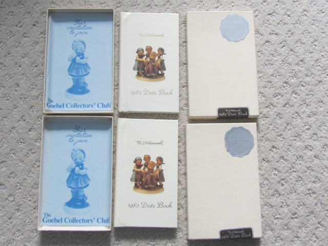 Two New 1982 M.J. Hummel Date Books in Original Boxes in Arts & Collectibles in London