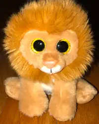 Velve Ty LOUIE the Lion 6" Plush Glitter Eyes Stuffed Animal