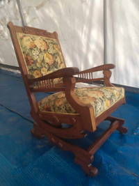 Antique solid wood rocking chair