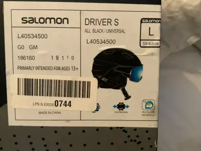 SALOMON DRIVER S CASQUE DE SKI,GRANDEUR LARGE 59-62 cm,L40534500, View more