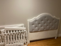 Pali Cristallo Forever Crib with grey vinyl panel