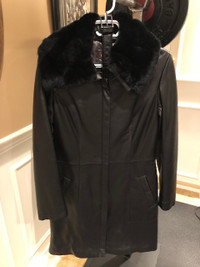 ladies-women  leather Danier coat jacket