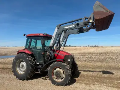 2008 Case jx75 tractor: PTO, heated and cooled cab. Quickie Q35 Front end Loader Hydraulic connect f...