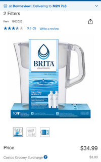 10 cup Brita Pitcher & 5 New Water Filters