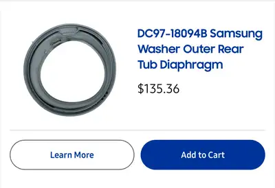 Samsung washer outer tub, View more
