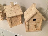 Reclaimed Lumber Log Cabin Birdhouse