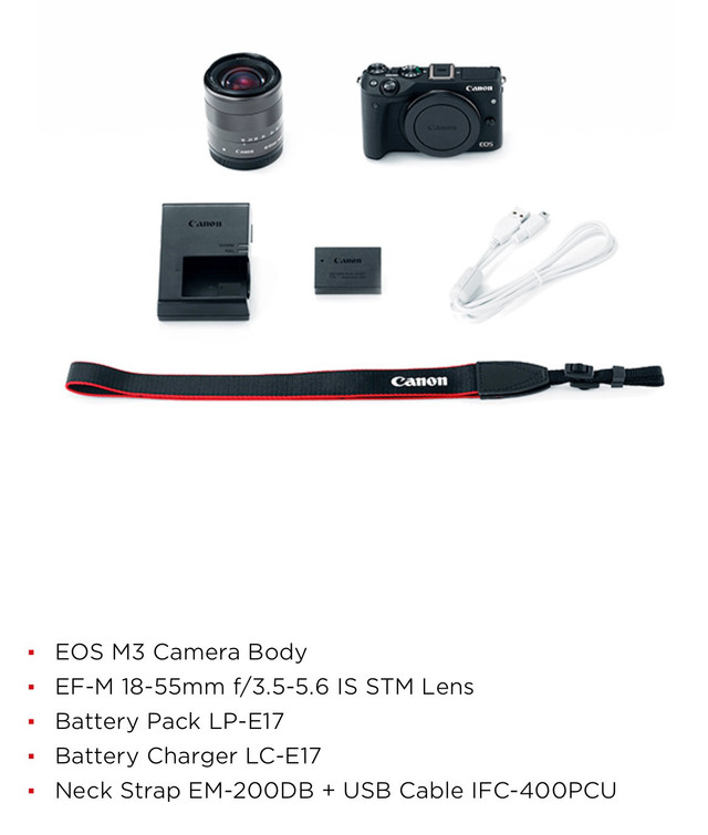 EOS M3 Camera  in Cameras & Camcorders in Kawartha Lakes - Image 2