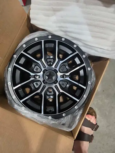 Brand new msa wheels not even 20 km on them mounted on terra cross 26 inch tires Front tires are 26x...