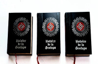 Collection rare de 3 livres sur le la police Nazie LA Gestapo