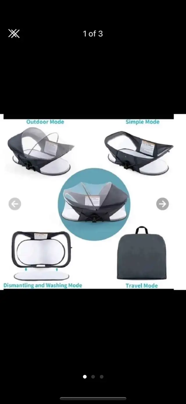 new travel bassinet in Playpens, Swings & Saucers in Kawartha Lakes - Image 2
