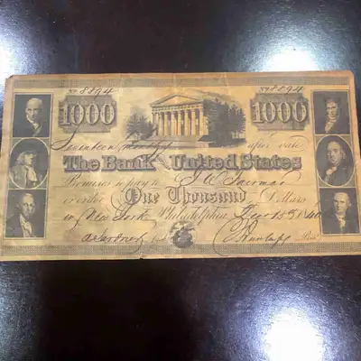 Facsimilie 1840 American Bill, View more