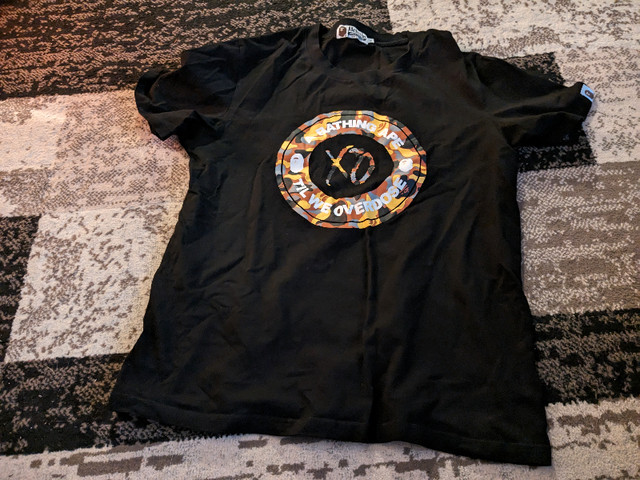 XO x BAPE The Weeknd XL Black Orange T-Shirt in Men's in Kingston