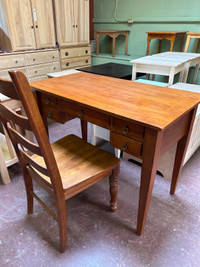 Solid wood Desk and chair 