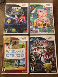 Nintendo Wii top shelf titles $15 each, all four for $50