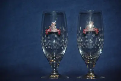 Rickards Winter Themed  Stemmed 12 ounce Beer Glasses, View more
