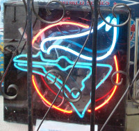 Rare Vintage Real Neon Blue Jay Logo Sign