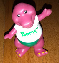 Vintage Barney the Purple Dinosaur PVC Figure Cake Topper Toy 5"