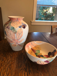 Vase and matching Bowl