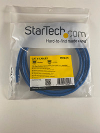 7ft blue CAT6 ethernet cable (New, Startech)