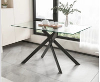 Glass Dining or Kitchen Table - Rectangular - New in Box