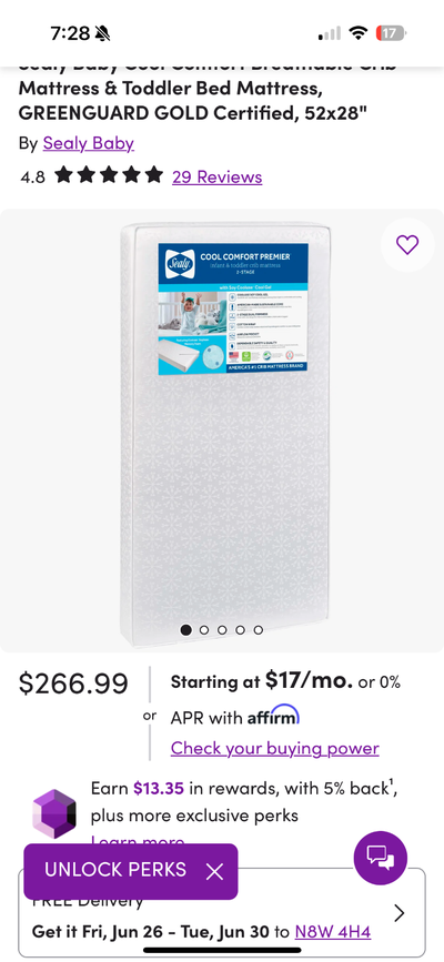 Sealy Baby Posturepedic Evolution 2-Stage Crib Mattress, View more
