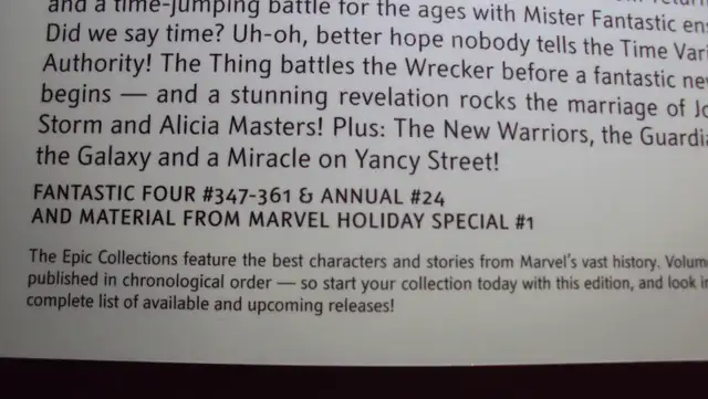 MARVEL - EPIC COLLECTION - THE FANTASTIC FOUR - VOLUME 2162863732097026122