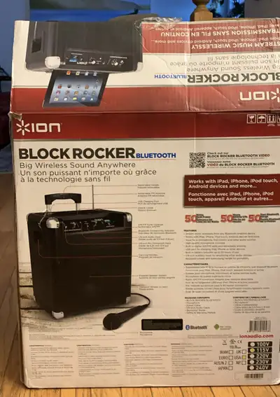 New Year's Party Block Rocker Bluetooth speaker/karaoke machine, View more