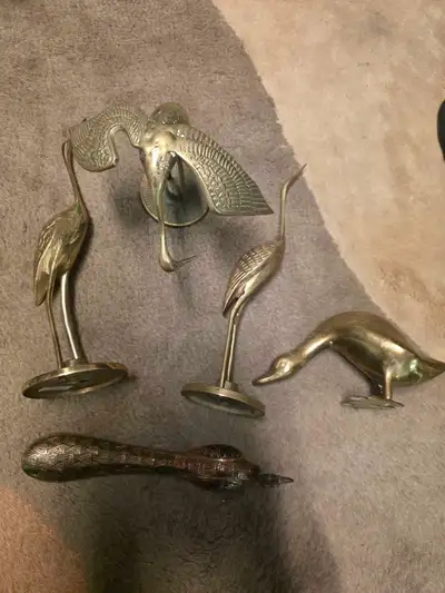BRASS HERON. BRASS CRANE. BRASS DUCK. BRASS PEACOCK, View more