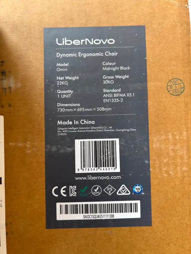 [NEW IN BOX] Libernovo Omni Dynamic Ergo Chair with STEPSYNC in Chairs & Recliners in Markham / York Region - Image 4