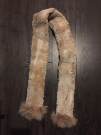 Real Beaver Fur Keyhole scarves 