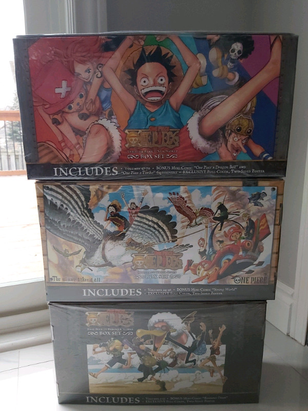 One piece manga box set 1,2,3 ( all new and sealed) in Comics & Graphic Novels in Markham / York Region