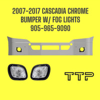 FREIGHTLINER CASCADIA CHROME BUMPER & FOG LIGHTS