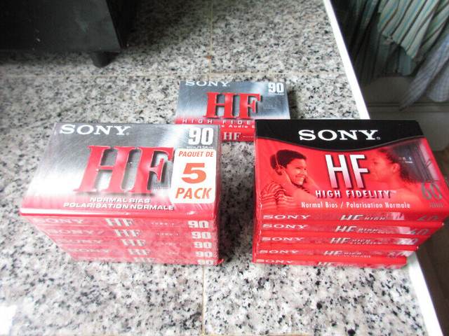 New 5 pack Sony HF90 + 1 Sony HF90 cassette tapes + 5 Sony HF60 dans CD, DVD et Blu-ray  à Timmins - Image 2