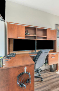 L-shaped Desk with Hutch