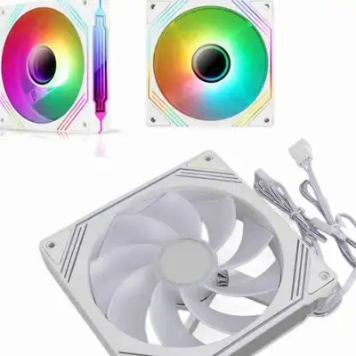 ARGB CPU Fan, 140mm ARGB Case Cooler Fan, 5V 3Pin Connector RGB , View more