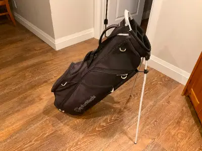 Like new, carry golf bag came with new golf clubs. Very limited use