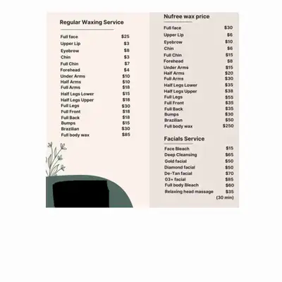 Full body wax $65 (only for ladies), View more