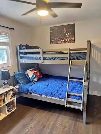 Twin over Full wooden Bunk Bed with ladder, View more