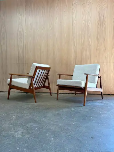 Pair of 1960s Danish Teak Lounge Chairs by Moreddi, View more
