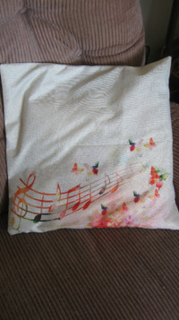 Music and Butterfly pillow cover.