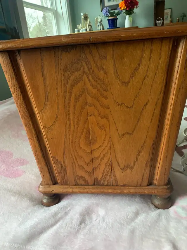 Solid oak waste paper basket in Other in Bedford - Image 4