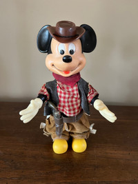 Vintage Cowboy Mickey Mouse Doll