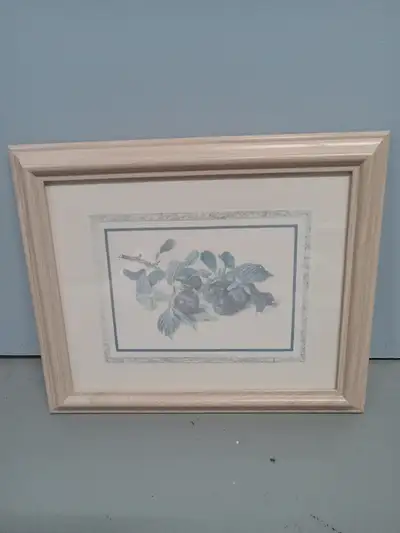 PICTURE O FRUIT ON VINE IN PINKISH FRAME, View more
