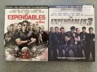 New sealed Blurays The Expendables 1 and 3 Stallone Statham