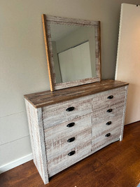 New 8-Drawer Dresser + Mirror Set