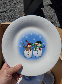 Christmas/Snowman Dishware Set