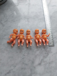 3" Antique plastic Celluloid Dionne Quints Dolls