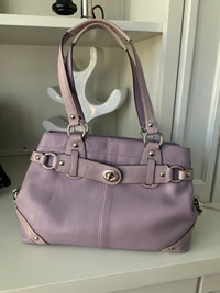 COACH 13236 Carly Lilac Purple Carryall Leather Tote Bag Purse 