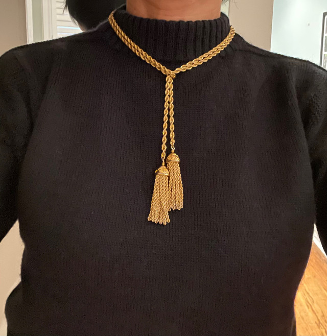 Sonia Rykiel Vintage Vintage Mesh Tassel Necklace in Jewellery & Watches in City of Toronto - Image 4